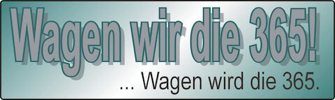 Logo der Spendenaktion „Wagen wir die 365!“