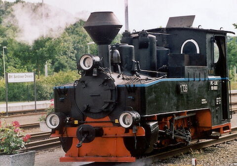 Lok Nr. 1, eine sogenannte Brigadelok der Heeresfeldbahnen, zog als erste die Züge der Pioniereisenbahn Cottbus.