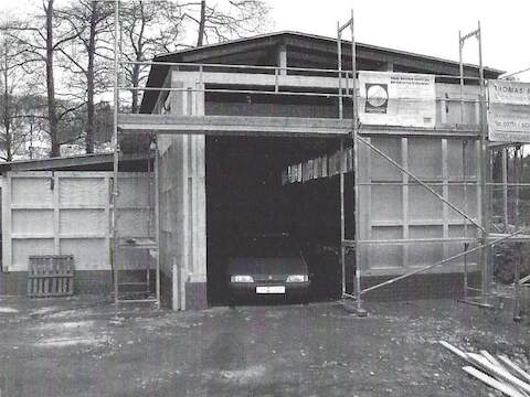 Am 6. Dezember 2003 war das neue Museumsdepot des Schmalspurbahnmuse­ums Rittersgrün im Rohbau fertiggestellt.